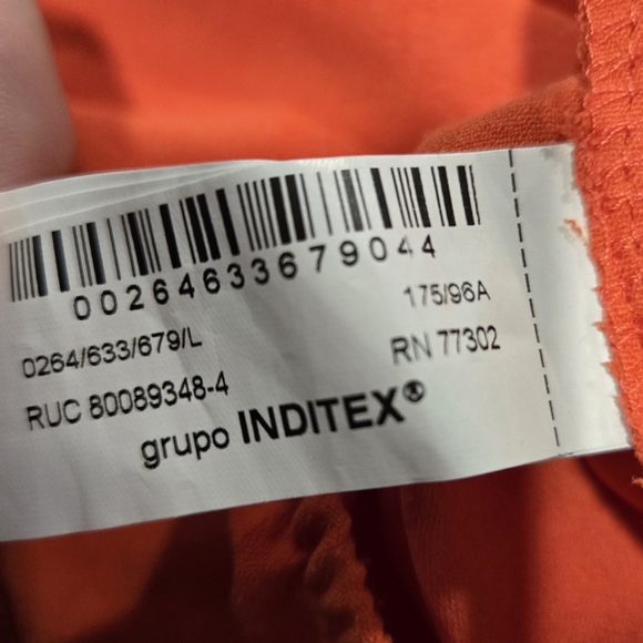 🐢 ZARA Blood Orange Halter Jumpsuit Size Large - Picture 7 of 11